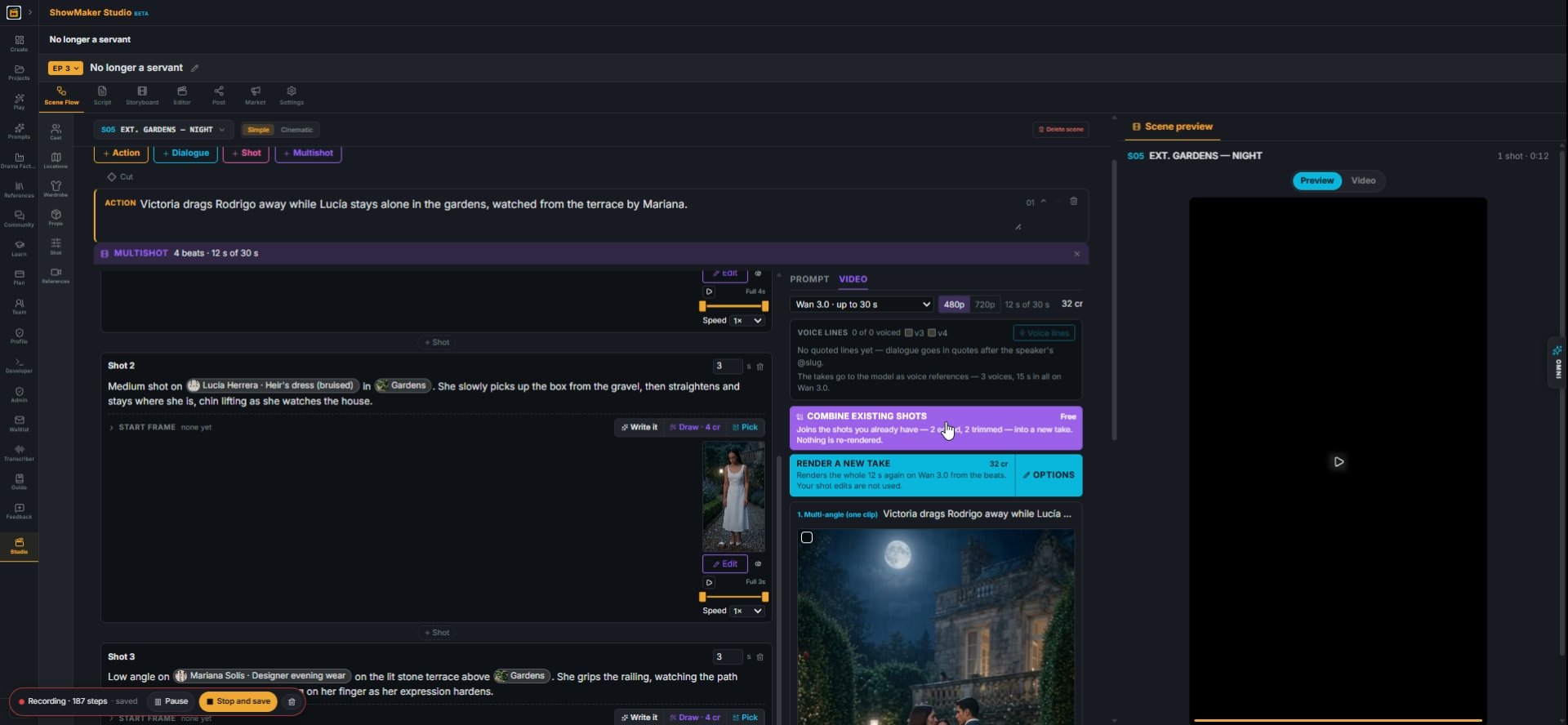 COMBINE EXISTING SHOTS Free Joins the shots you already have — 2 edited, 2 trim…